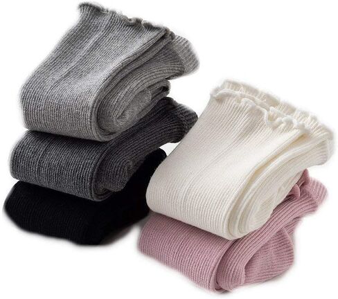 Ehdching 3/4/5 حزمة طفل رضيع أطفال بنات كابل متماسكة الجوارب الجوارب القطنية تخزين السراويل in Kuwait