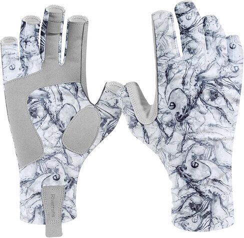 Riverruns Fishing Gloves UPF 50+ Sun Gloves UV Protection Men Women for Outdoor, Kayaking, Rowing, Paddling, Canoeing, Hiking in Saudi Arabia