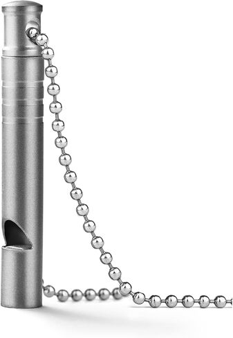 Autuveen Titanium Emergency Whistle,Survival Safety Whistles Loud up to 120db,EDC Whistles Necklace for Hiking,Boating,Camping,Outdoor Sports in Kuwait