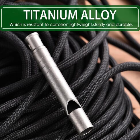 Autuveen Titanium Emergency Whistle,Survival Safety Whistles Loud up to 120db,EDC Whistles Necklace for Hiking,Boating,Camping,Outdoor Sports in Kuwait