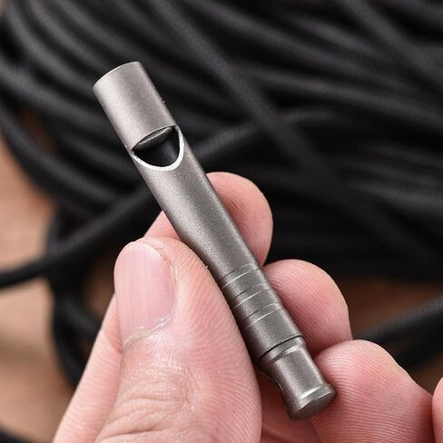 Autuveen Titanium Emergency Whistle,Survival Safety Whistles Loud up to 120db,EDC Whistles Necklace for Hiking,Boating,Camping,Outdoor Sports in Kuwait