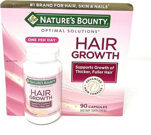 مكمل نمو الشعر من Nature's Bounty، مرة واحدة يوميًا، ثبت سريريًا أنه يدعم الشعر الأكثر كثافة وامتلاءً، مع البيوتين والسيليكون والأرجينين، 90 كبسولة in Saudi Arabia