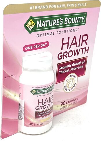 مكمل نمو الشعر من Nature's Bounty، مرة واحدة يوميًا، ثبت سريريًا أنه يدعم الشعر الأكثر كثافة وامتلاءً، مع البيوتين والسيليكون والأرجينين، 90 كبسولة in Saudi Arabia
