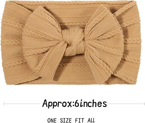 ANHAISHUILV 3 عبوات من عصابات الرأس المصنوعة من النايلون للأطفال وربطات شعر مطاطية وإكسسوارات شعر للفتيات حديثي الولادة والأطفال الصغار (أبيض خوخي وردي) in Kuwait