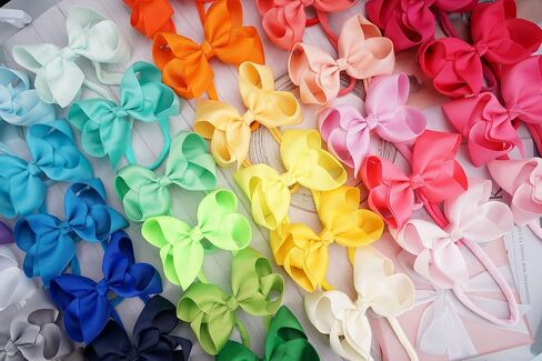 CÉLLOT 40 Colors Baby Bow Headbands 2.75" Hair Bows Super Soft Nylon Headbands for Baby Girls Infants preemie and Newborn Kids Hair Accessories in Saudi Arabia