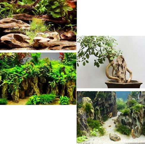 Unocho التنين حجر الصخور أحواض السمك الديكور Aquascaping الحجر 2-4 بوصة لأحواض السمك المناظر الطبيعية نموذج خزان الديكور-5LB in Kuwait