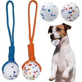 4 عبوات من كرات الكلاب من GOULIKFUL، كرات تنس غير قابلة للتدمير، ألعاب حربية للرمي في الأماكن المغلقة والهواء الطلق للمضغ العدواني، لعبة مائية متينة، كرات جلب للكلاب الكبيرة والمتوسطة والصغيرة in Kuwait