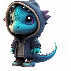 AZBNRIQUO Cool Dragon Figurines Statues Cartoon Dragon Dinosaur Sculpture Decorations Mini Cute Resin Dragon Dinosaur Ornament for Home Office Desk Garden Decor (Purple) in Kuwait
