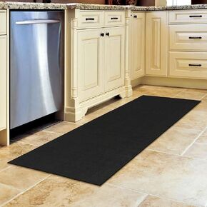 Machine Washable Solid Non-Slip Rubberback 2x5 Modern Runner Rug for Hallway, Kitchen, Living Room, Bedroom, Entryway, 20" x 59", Navy in Saudi Arabia
