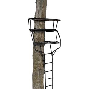 Muddy Legend XLT 2 Man Tree Stand 18 قدم. - تصنيف 500 رطل - 2 أحزمة ذات أربع نقاط - مقاعد Flex-Tek in Saudi Arabia