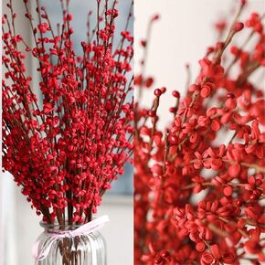 10 Pcs 29.5" Fall Stem Orange Jasmine Fall Flowers Dry Branches Bouquet for Thanksgiving Home DIY Floral Art Plant Wedding Table Centerpieces Party Decoration in Vase (Autumn Yellow)