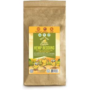 فراش HURDZ HEMP لحظيرة الدجاج (25 رطلاً)، تركيبة دجاج مفتتة فريدة من نوعها - فراش دجاج فائق الامتصاص ومتين مصنوع من ألياف طبيعية 100% قابلة للتحلل الحيوي، فراش دجاج للتحكم في الرائحة لقفص الدجاج in Kuwait