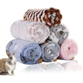 Grddaef Guinea Pig Fleece Blankets 6 Pieces Waterproof & Washable Small Animal Cage Liners Sleep Mat Bedding Pad for Hamster Chinchilla Rabbit Hedgehog (S-7.9 x 7.9 Inch) in Saudi Arabia