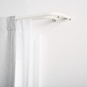 Exclusive Home Curtains - ER1028-06 66120 Fetter Wrap Around Double Curtain Rod, 66"-120", Matte Black in Kuwait