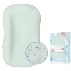 Pucmaoci Organic Waterproof Baby Lounger Covers | 100% Organic Cotton| Removable Cover with Waterproof Liner | Machine Washable and Dry (Cover only) (Blue)