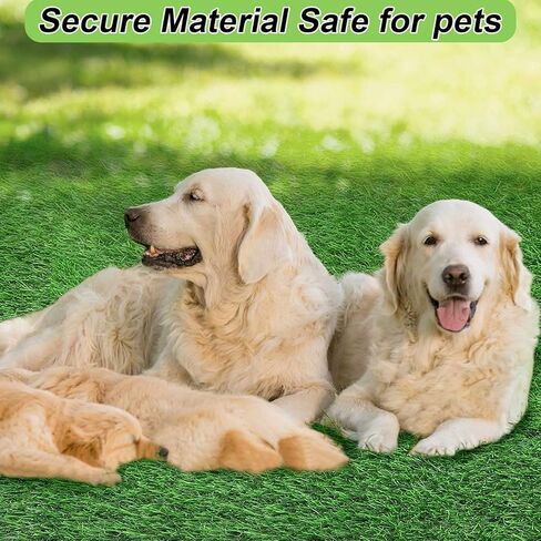 Amylove 4 Pcs Pee Pads for Dogs 18 x 28'' Fake Grass for Dogs Washable Dog Pee Grass Dog Grass Pad Puppy Grass Artificial Grass Rug Turf for Pet Training with Drainage Hole Outdoor Indoor Garden in Kuwait