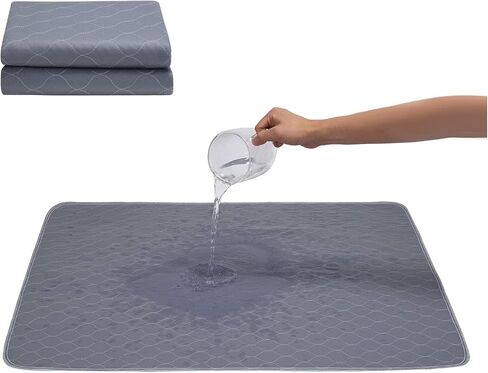 وسادات تبول الكلاب قابلة للغسل + قفازات مجانية للعناية بالحيوانات - وسادات إنجاب قابلة لإعادة الاستخدام، بساط مقاوم للماء للكلاب، وسادات تدريب على استخدام المرحاض للكلاب والقطط والأرنب in Kuwait