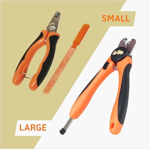 GoPets Professional Pet Nail Clipper for Medium or Small Dogs and Cats, Stainless Steel Trimmer Blades Include 1 Nail File, Angled Blades for Quick Safety in Saudi Arabia