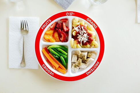 Health Beet MyPlate Portion Control Plate – 4 Divided Sections for Fruit Grains Veggies Proteins - Dishwasher & Microwave Safe Sectioned Plates for Health Education (1-Pack) in Saudi Arabia