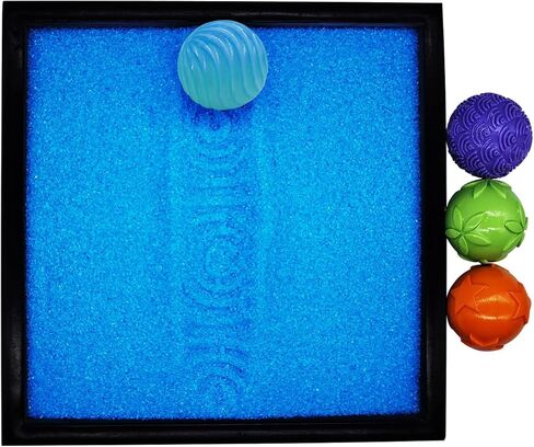 مجموعة هدايا Oritlife Zen Garden Spheres في صندوق فريد من نوعه - 4 مجالات ختم لحدائق Zen، كرات حديقة Zen الملونة الكبيرة مقاس 1.7 بوصة، هدايا التأمل in Kuwait