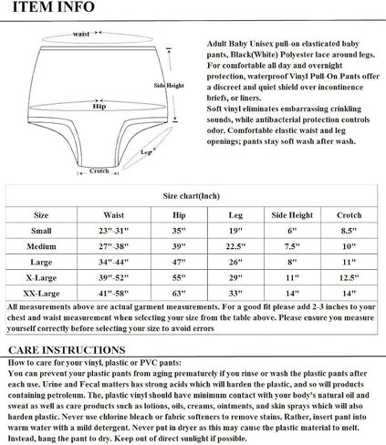 Haian Adult Incontinence Pull-on Plastic Pants Lace Panties with White Lace (X-Large, Transparent Pink) in Saudi Arabia