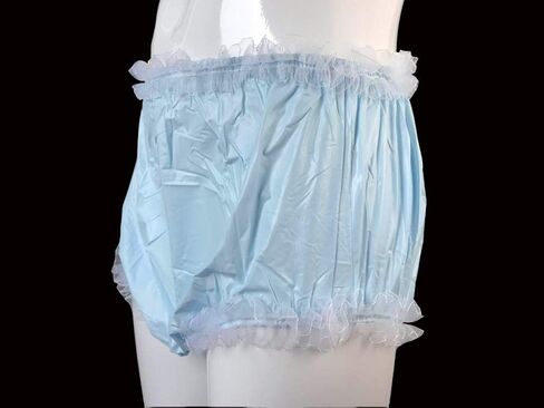 Haian Adult Incontinence Pull-on Plastic Pants Lace Panties with White Lace (X-Large, Transparent Pink) in Saudi Arabia