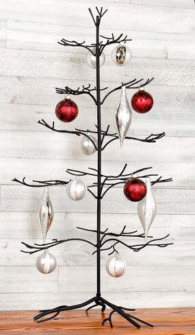 Red Co. Ornament Tree Christmas Décor Jewelry and Accessory Display in Black Finish - 25" h in Saudi Arabia