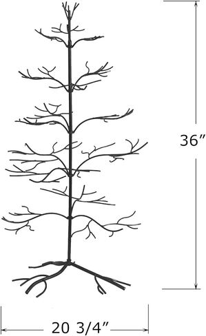 Red Co. Ornament Tree Christmas Décor Jewelry and Accessory Display in Black Finish - 25" h in Saudi Arabia
