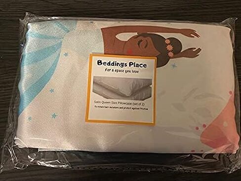 Beddings Place Satin Pillow Case to retain Hair Moisture (Ballerina - Set of 2 Toddler Size Pillow case 13 x 18 inches) in Kuwait
