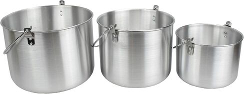 AceCamp Nested Pot Aluminum Lightweight Cooking Pot Set Outdoor Large Stock with lid and folding handle - 4L,8L,12L in Kuwait