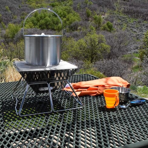 AceCamp Nested Pot Aluminum Lightweight Cooking Pot Set Outdoor Large Stock with lid and folding handle - 4L,8L,12L in Kuwait