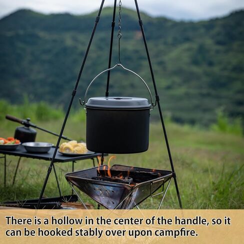 CAMPINGMOON Camping Pot 5.5-Quart Portable Campfire Cooking Hanging Pot Lightweight Aluminum MC-255 in Saudi Arabia