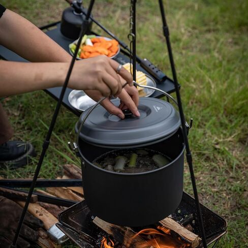 CAMPINGMOON Camping Pot 5.5-Quart Portable Campfire Cooking Hanging Pot Lightweight Aluminum MC-255 in Saudi Arabia