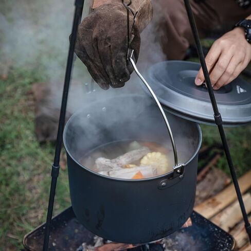 CAMPINGMOON Camping Pot 5.5-Quart Portable Campfire Cooking Hanging Pot Lightweight Aluminum MC-255 in Saudi Arabia