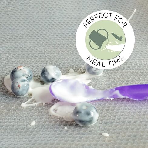 S&T INC. حصيرة للطفل مقاومة للماء وجبة الطعام وقت الفوضى - قطرها 42 بوصة - بلاستيك شفاف in Kuwait