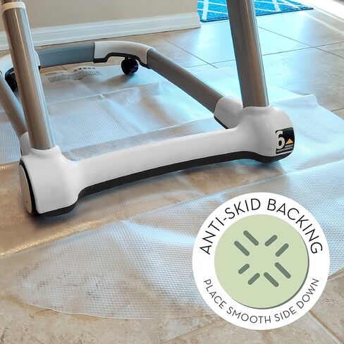 S&T INC. حصيرة للطفل مقاومة للماء وجبة الطعام وقت الفوضى - قطرها 42 بوصة - بلاستيك شفاف in Kuwait