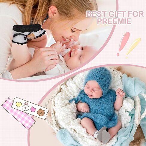 12 Pairs Preemie Socks Baby Girls Boys Premature Ruffle Socks Preemie Turn Cuff Cotton Socks Hospital NICU for Newborn (Ballet Style) in Saudi Arabia