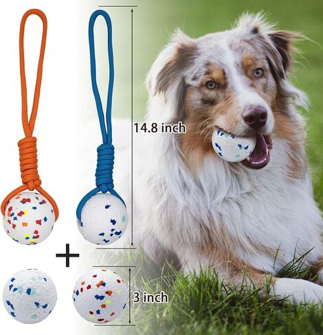 4 عبوات من كرات الكلاب من GOULIKFUL، كرات تنس غير قابلة للتدمير، ألعاب حربية للرمي في الأماكن المغلقة والهواء الطلق للمضغ العدواني، لعبة مائية متينة، كرات جلب للكلاب الكبيرة والمتوسطة والصغيرة in Kuwait