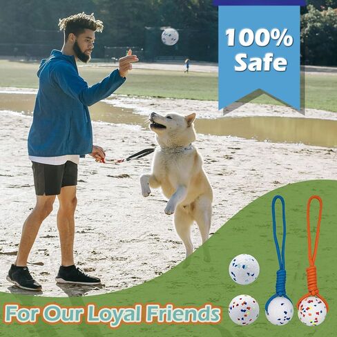 4 عبوات من كرات الكلاب من GOULIKFUL، كرات تنس غير قابلة للتدمير، ألعاب حربية للرمي في الأماكن المغلقة والهواء الطلق للمضغ العدواني، لعبة مائية متينة، كرات جلب للكلاب الكبيرة والمتوسطة والصغيرة in Kuwait