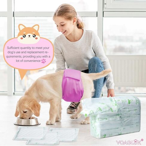Dog Diaper Liners for Male and Female Dogs, 100ct, Super Absorbent Disposable Dog Diapers Booster Pads fit Most Pet Belly Bands and Wraps (X-Large) in Saudi Arabia
