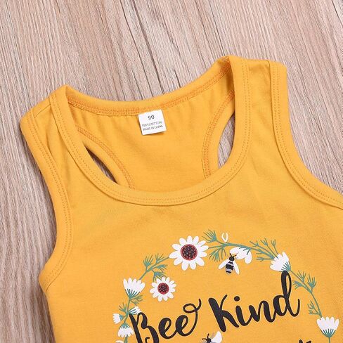 2pcs/Set Toddler Kids Baby Girl Sleeveless Floral T-Shirt Top Sunflower Denim Jeans Shorts Outfits 1-8T in Saudi Arabia