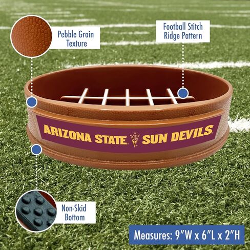 NCAA Super-Bowl - وعاء الكلاب ذو التغذية البطيئة من ميشيغان ولفرينز. وعاء القطط ذو تصميم كرة القدم البطيء من أجل الهضم الصحي. وعاء للحيوانات الأليفة غير قابل للانزلاق للكلاب والقطط الكبيرة والصغيرة in Kuwait