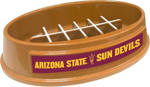 NCAA Super-Bowl - وعاء الكلاب ذو التغذية البطيئة من ميشيغان ولفرينز. وعاء القطط ذو تصميم كرة القدم البطيء من أجل الهضم الصحي. وعاء للحيوانات الأليفة غير قابل للانزلاق للكلاب والقطط الكبيرة والصغيرة in Kuwait