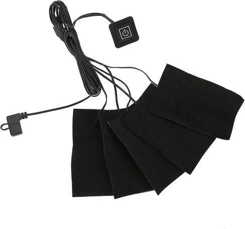 Electric Heating Pad, Clothes Heating Pad with 5pcs Heating Element, USB Electric Heated Pad Adjustable Temperature Warmer for Outdoor Winter Clothes Seat Pet Dogs and Cats Warmer in Saudi Arabia