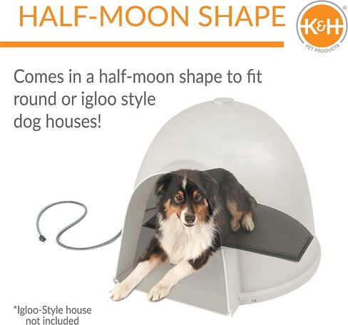 K&H Pet Products Lectro-Kennel Igloo-Style Heated Pad Black Large 17.5 X 30 Inches in Saudi Arabia