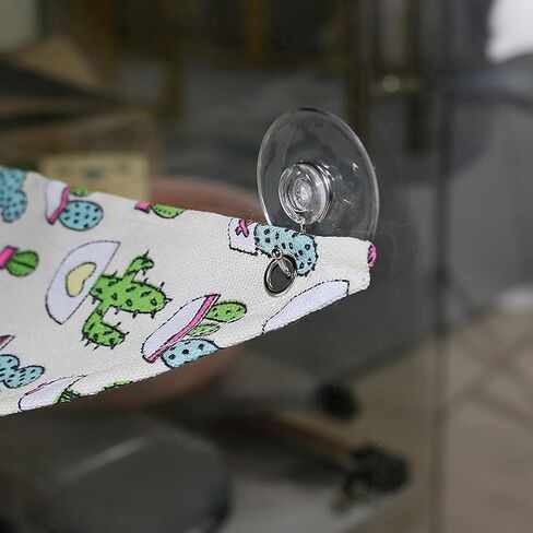 SETHOUS Reptile Bearded Dragon Hammock Swing Hanging Pet Bed Lounger Ladder Hammock with Pillow Hooks and Suction for Lizard Leopard Gecko in Kuwait