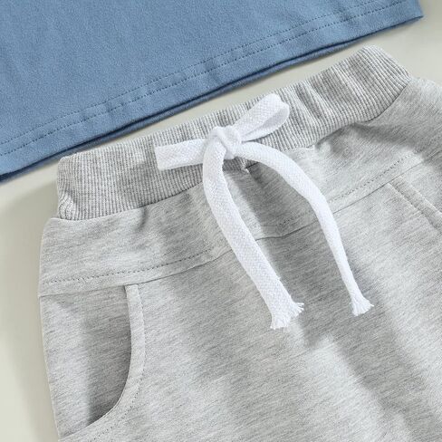 BemeyourBBs Toddler Baby Boy Clothes Graphic T Shirt Shorts Set Outfit | Toddler Baby Boy Outfit for Summer Spring , Short Sleeve Shirt and Shorts Set, for Daily, Photoshoot, Holiday, Beach, Gifts in Saudi Arabia