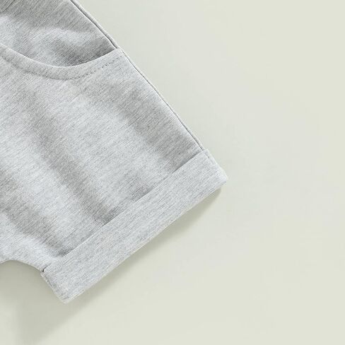 BemeyourBBs Toddler Baby Boy Clothes Graphic T Shirt Shorts Set Outfit | Toddler Baby Boy Outfit for Summer Spring , Short Sleeve Shirt and Shorts Set, for Daily, Photoshoot, Holiday, Beach, Gifts in Saudi Arabia