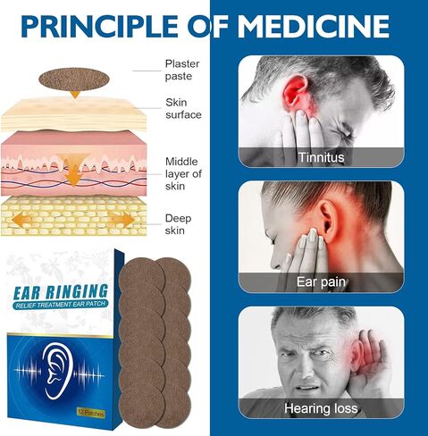 HOPESO تخفيف طنين الأذن لرنين الأذنين، ورقع علاج طنين الأذن لفقدان السمع، وألم الأذن عند النقر على طنين ورنين الهاتف in Kuwait