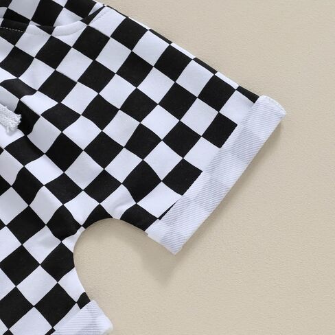FOCUSNORM Toddler Baby Boy Summer Clothes Baseball Short Sleeve Hooded T-Shirt Elastic Waist Shorts Newborn Infant Boy Outfit in Saudi Arabia